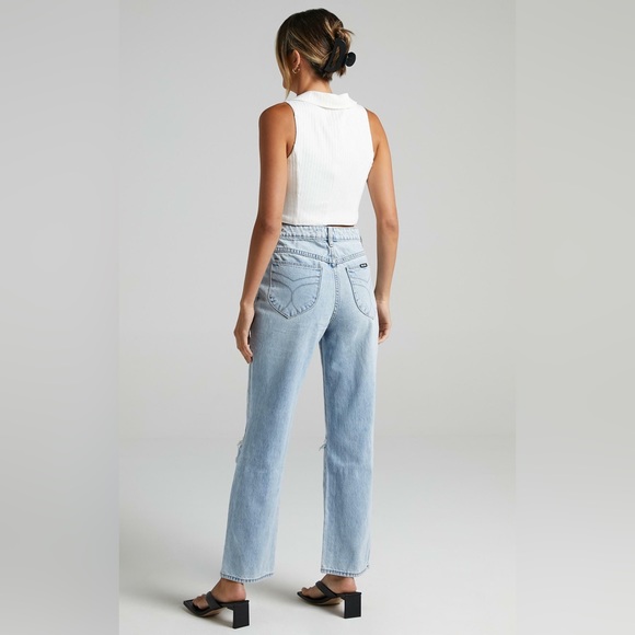 ROLLA’S Classic High Rise Straight in Sunbleached Worn - Picture 4 of 12